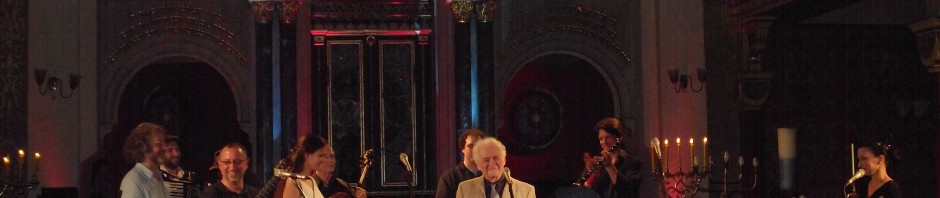 Arkady Gendler z artystami Festiwalu Kultury Żydowskiej (Synagoga Tempel, Kraków, 2010)